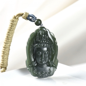 山料和田青玉观音吊坠