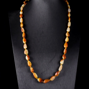 籽料和田玉随形项链