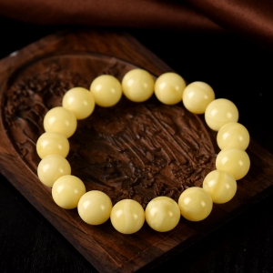 11mm白花蜜蜜蜡单圈手串