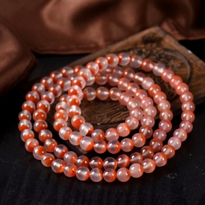 7.5mm冰飘南红聚宝盆多圈手串