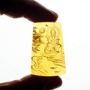 墨西哥蓝珀普贤菩萨吊坠