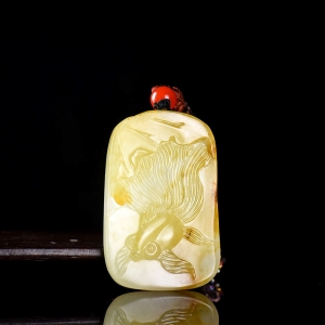 籽料和田玉金玉满堂吊坠