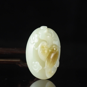 山料和田糖白玉喜上眉梢吊坠