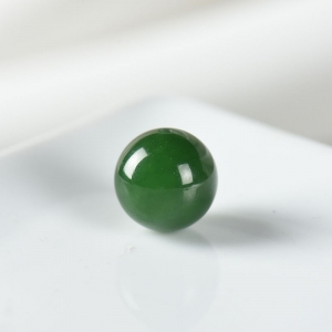 13mm山料和田碧玉珠子配件