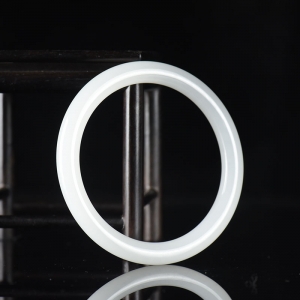 59mm山料和田羊脂白玉圆镯