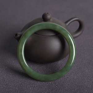 60mm山料和田青玉平安镯