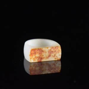 籽料和田白玉指环