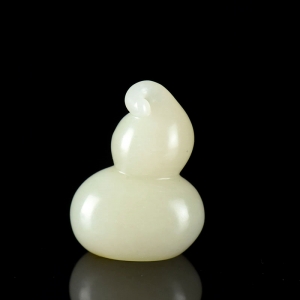 籽料和田白玉福禄吊坠