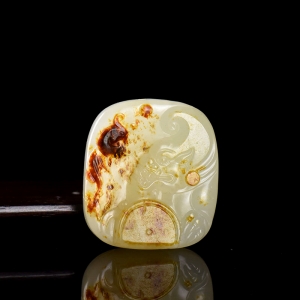 籽料和田白玉貔貅吊坠