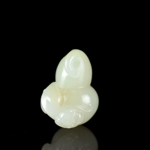 籽料和田白玉福禄吊坠