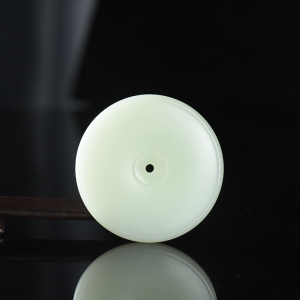 山流水料和田羊脂白玉平安扣吊坠