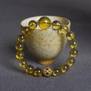 10mm墨西哥蓝珀单圈手串