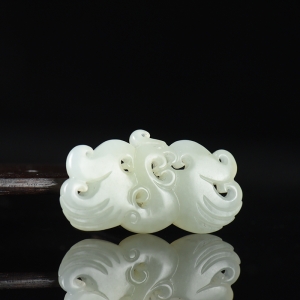 籽料和田白玉凤凰吊坠