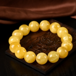 16mm白花蜜蜜蜡单圈手串