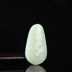 山料和田白玉金玉满堂吊坠