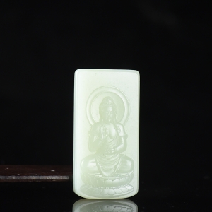 山料和田白玉大日如来吊坠