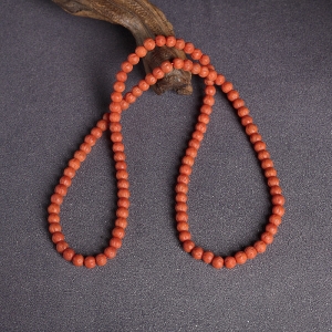 柿子红南红百香籽108佛珠