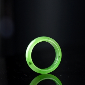 山料和田碧玉苹果绿指环