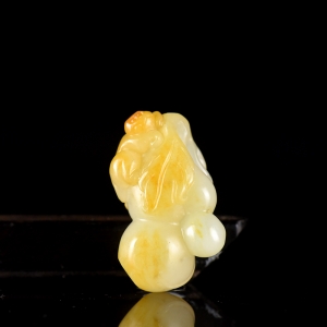 籽料和田白玉福禄吊坠