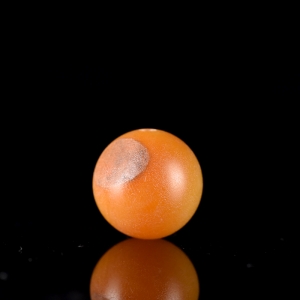 17.5mm籽料和田玉黄沁圆珠配件