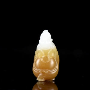 山料和田糖白玉弥勒佛吊坠