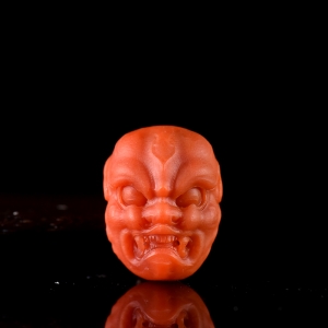 柿子红南红守护背云吊坠