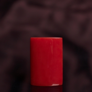 阿卡牛血红珊瑚方牌戒面