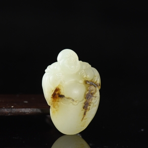 籽料和田白玉弥勒佛吊坠