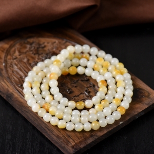 5mm籽料和田玉多圈手串