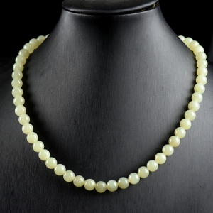 8mm山料和田黄玉项链