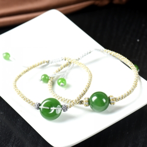 山料和田碧玉手绳（单件）