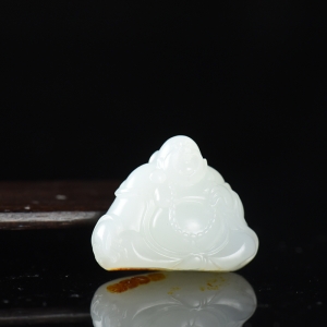 籽料和田白玉弥勒佛吊坠