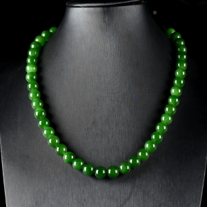 10mm山料和田碧玉项链