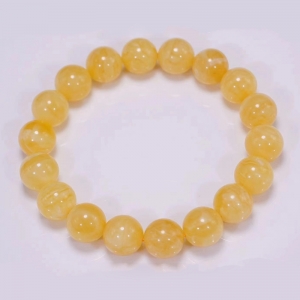 10mm鸡油黄蜜蜡单圈手串