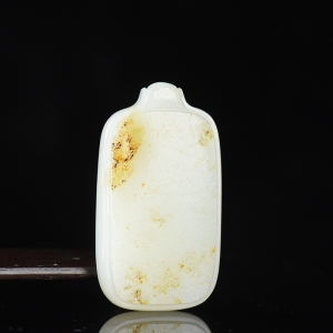 籽料和田白玉无事牌吊坠