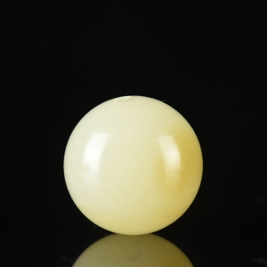 20.5mm山料和田糖白玉圆珠配件