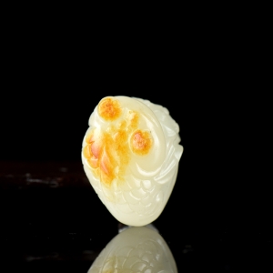 籽料和田白玉金玉满堂吊坠