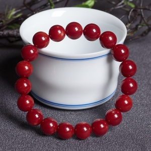 10mm阿卡牛血红珊瑚单圈手串