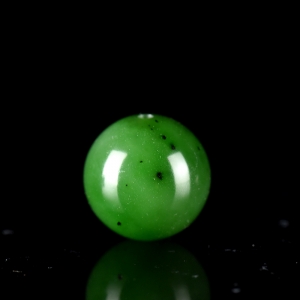 20.5mm山料和田碧玉圆珠配件