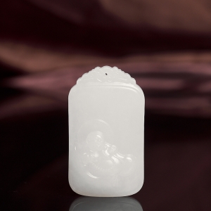 山料和田白玉弥勒佛吊坠