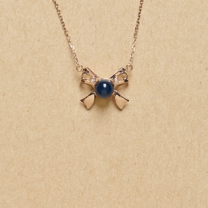 18K天空蓝多米蓝珀项链