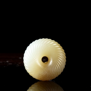 山料和田糖白玉平安扣吊坠