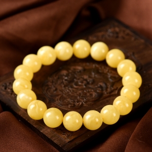 11mm白花蜜蜜蜡单圈手串