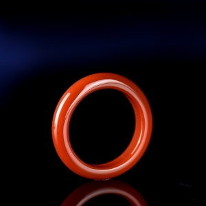 柿子红南红指环