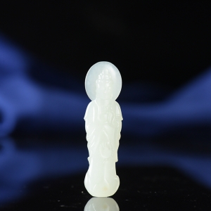 山料和田白玉观音吊坠