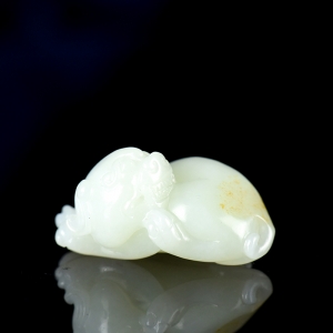 籽料和田白玉貔貅吊坠