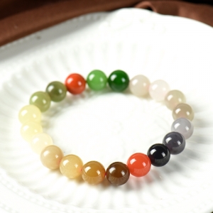 10mm山料和田玉多宝单圈手串