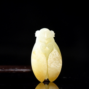 籽料和田白玉一鸣惊人吊坠