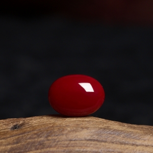 阿卡牛血红珊瑚蛋面形戒面