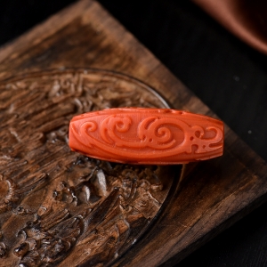 柿子红南红仿古勒子吊坠